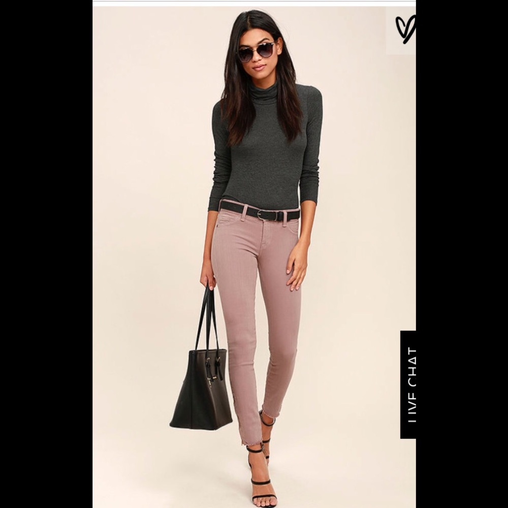 Audrey mauve ankle skinny jeans
